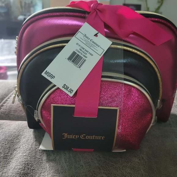 Juicy couture cosmetic bag set of 3 - Picture 4 of 4